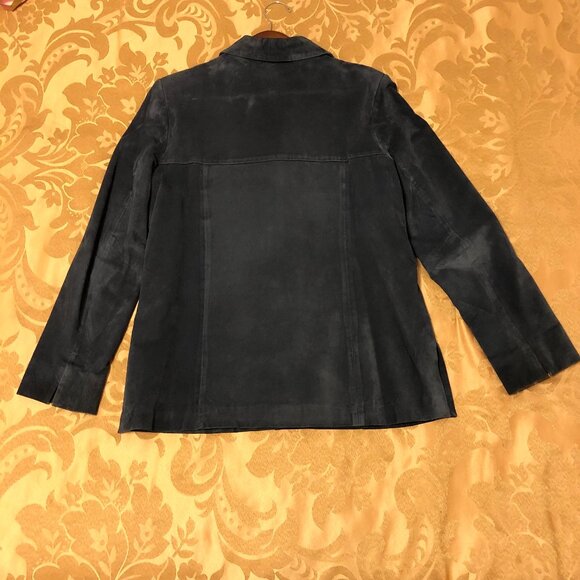 Blue Suede Business Casual Jacket - Picture 6 of 8